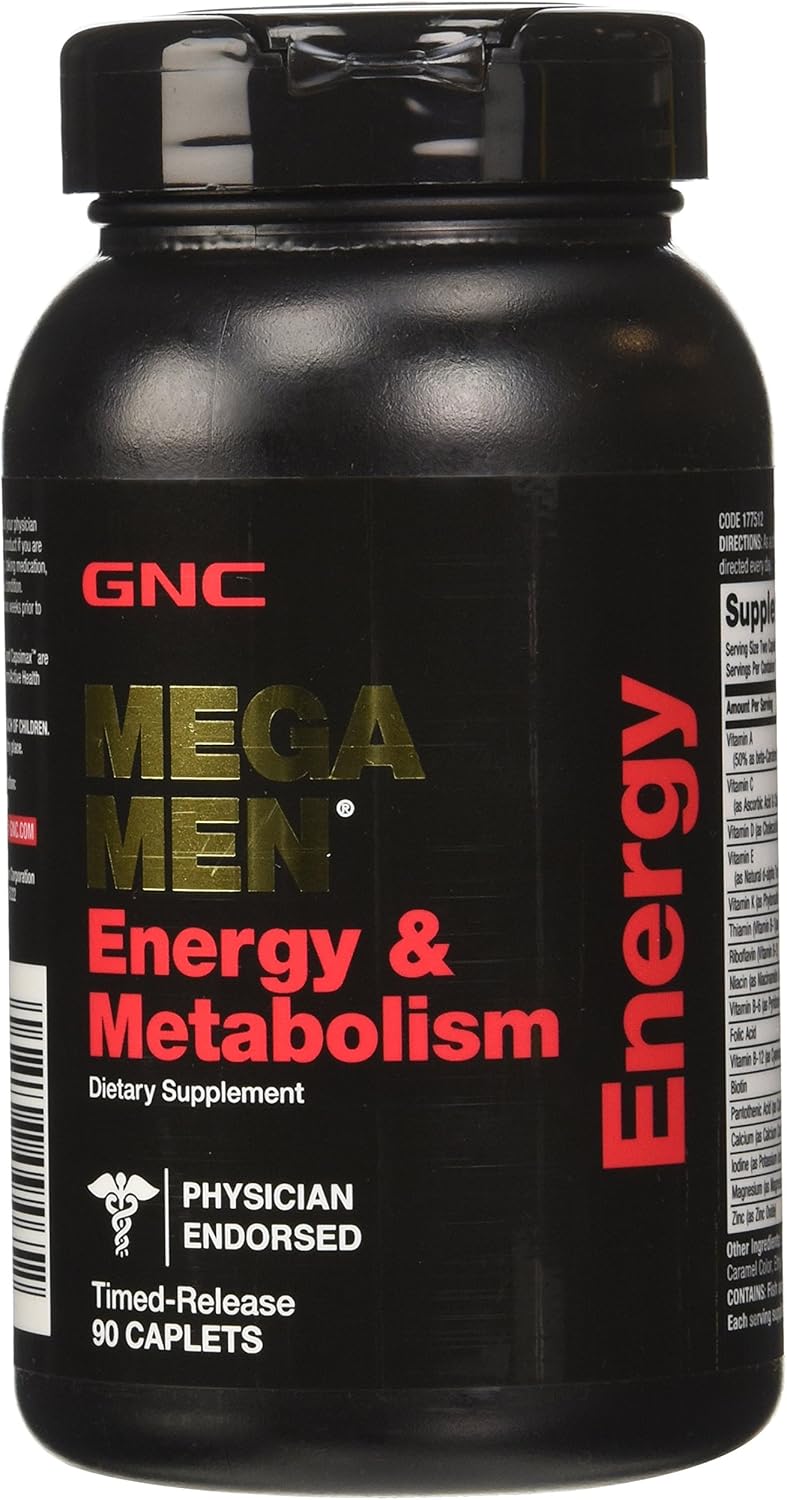 GNC Suplemento de energía y metabolismo Mega Men 90 unidades