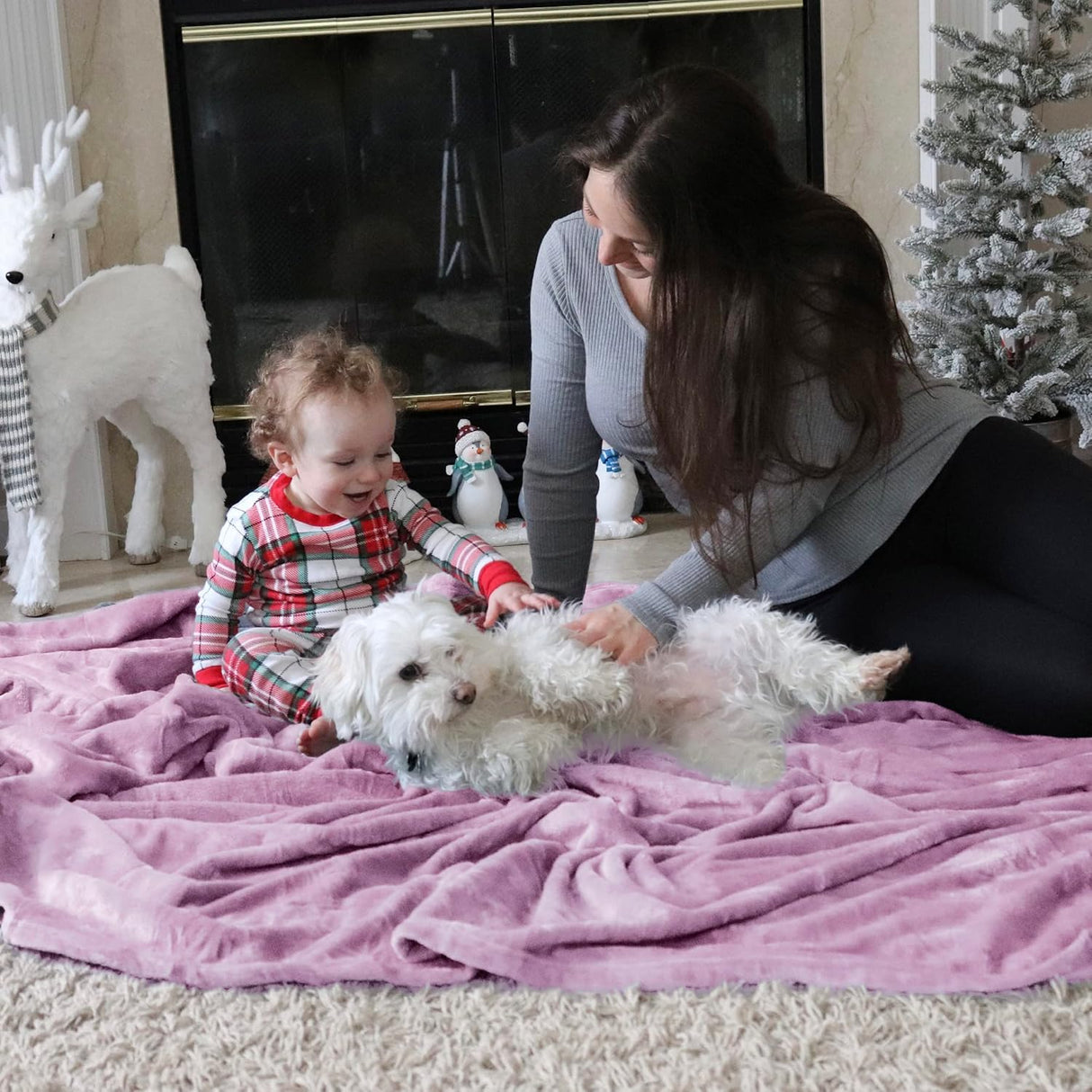 Manta Bedsure Fleece Queen Suave y Ligera 90x90 pulgadas