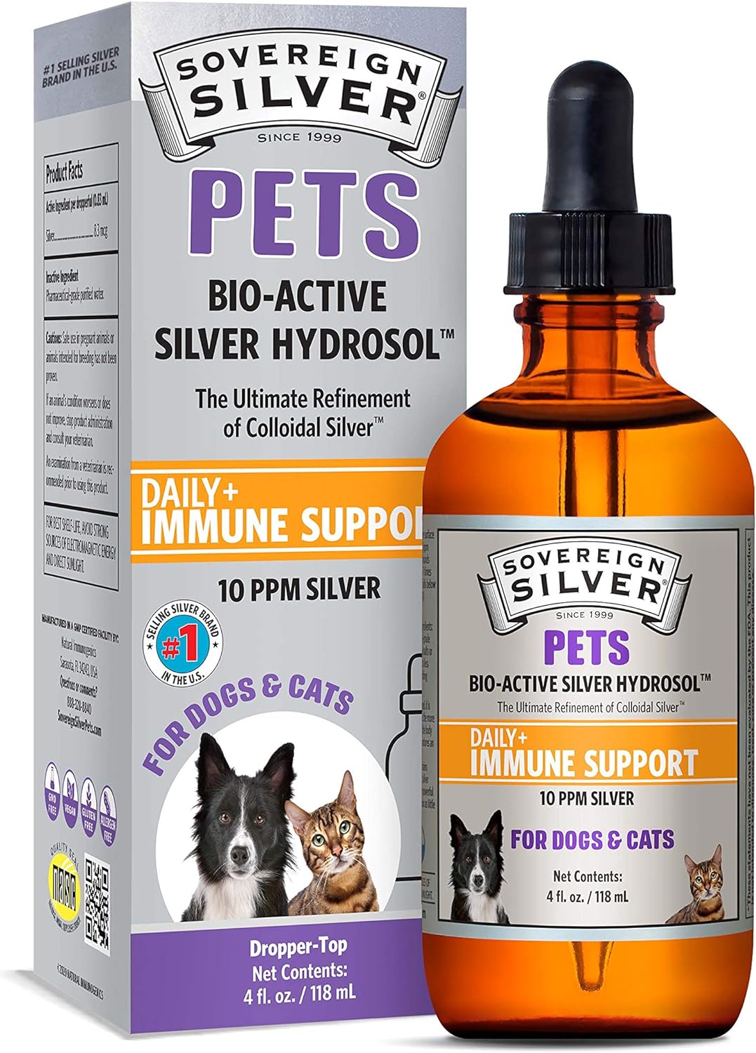 Suplementos Alimenticios Hydrosol plateado para mascotas