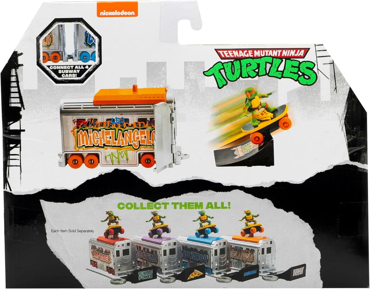 Figura de acción Michelangelo TMNT 5 con lanzador Subway