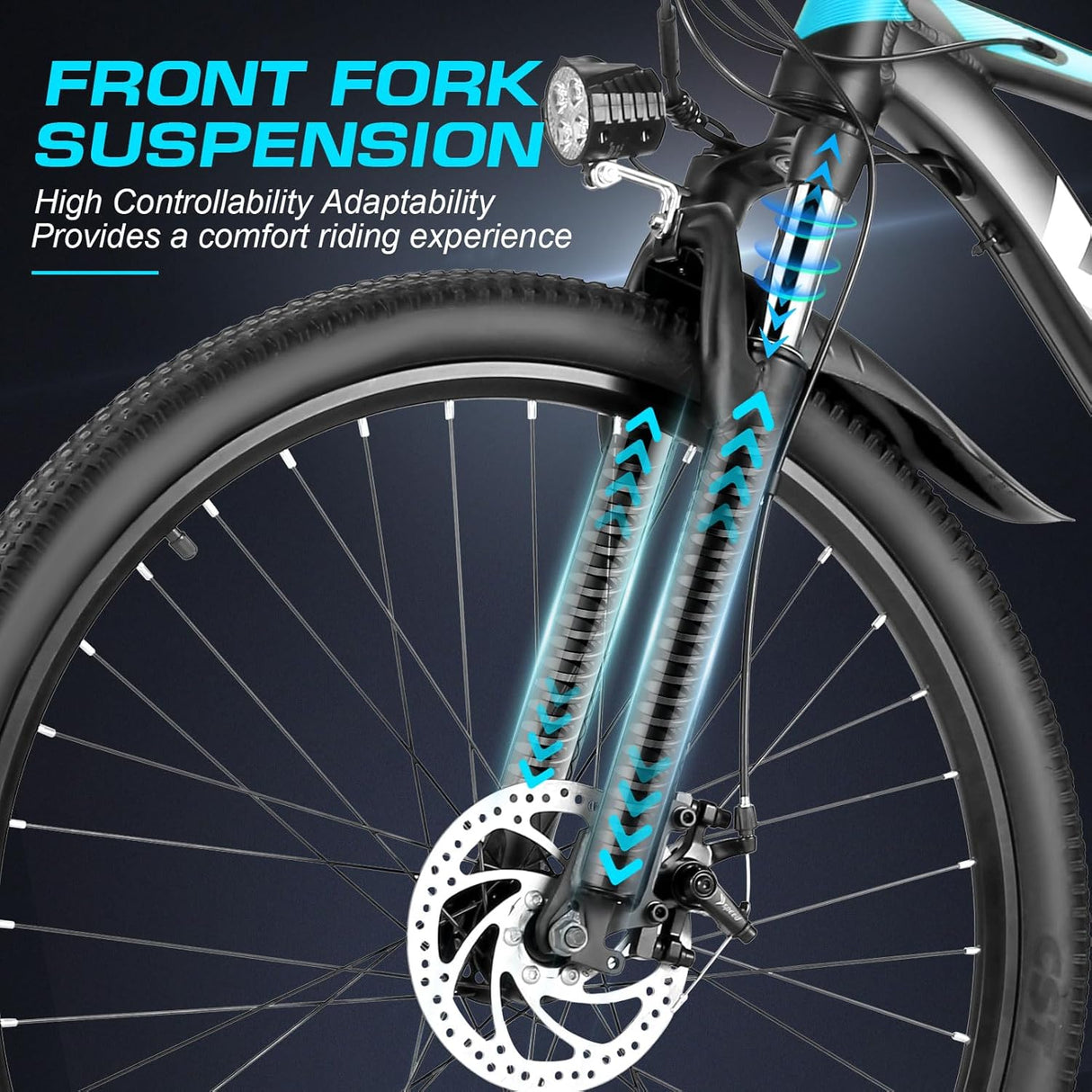 Bicicleta Eléctrica Vivi, 500W, 50 millas, 21 velocidades, MTB