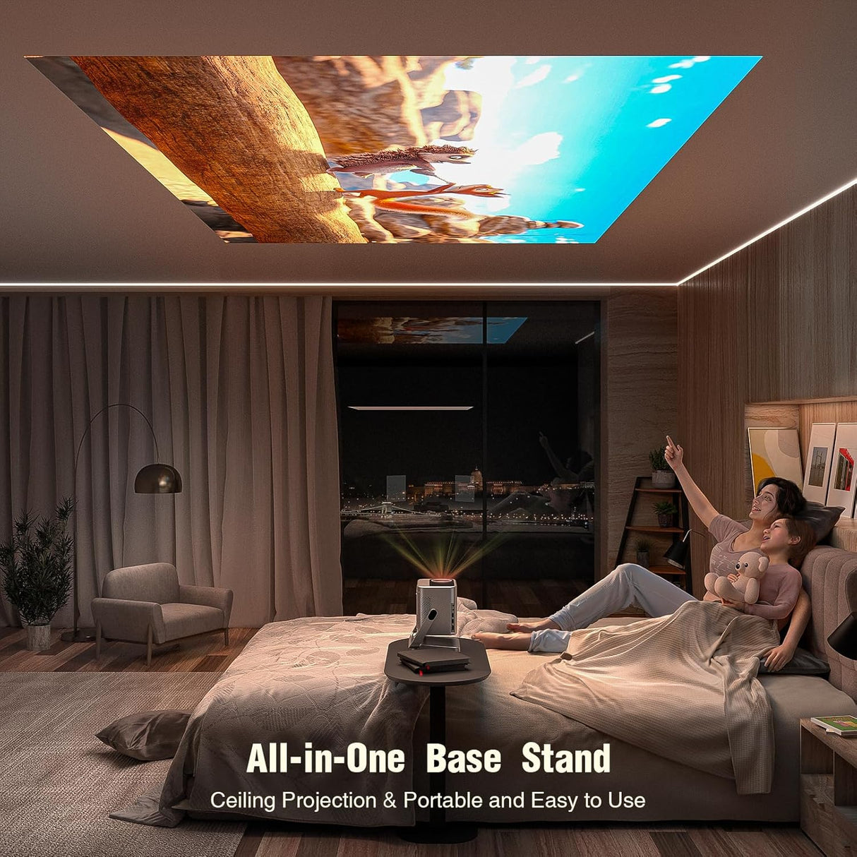 Proyector 4K VOPLLS con WiFi, Bluetooth y audio Dolby, modelo VOPLLS