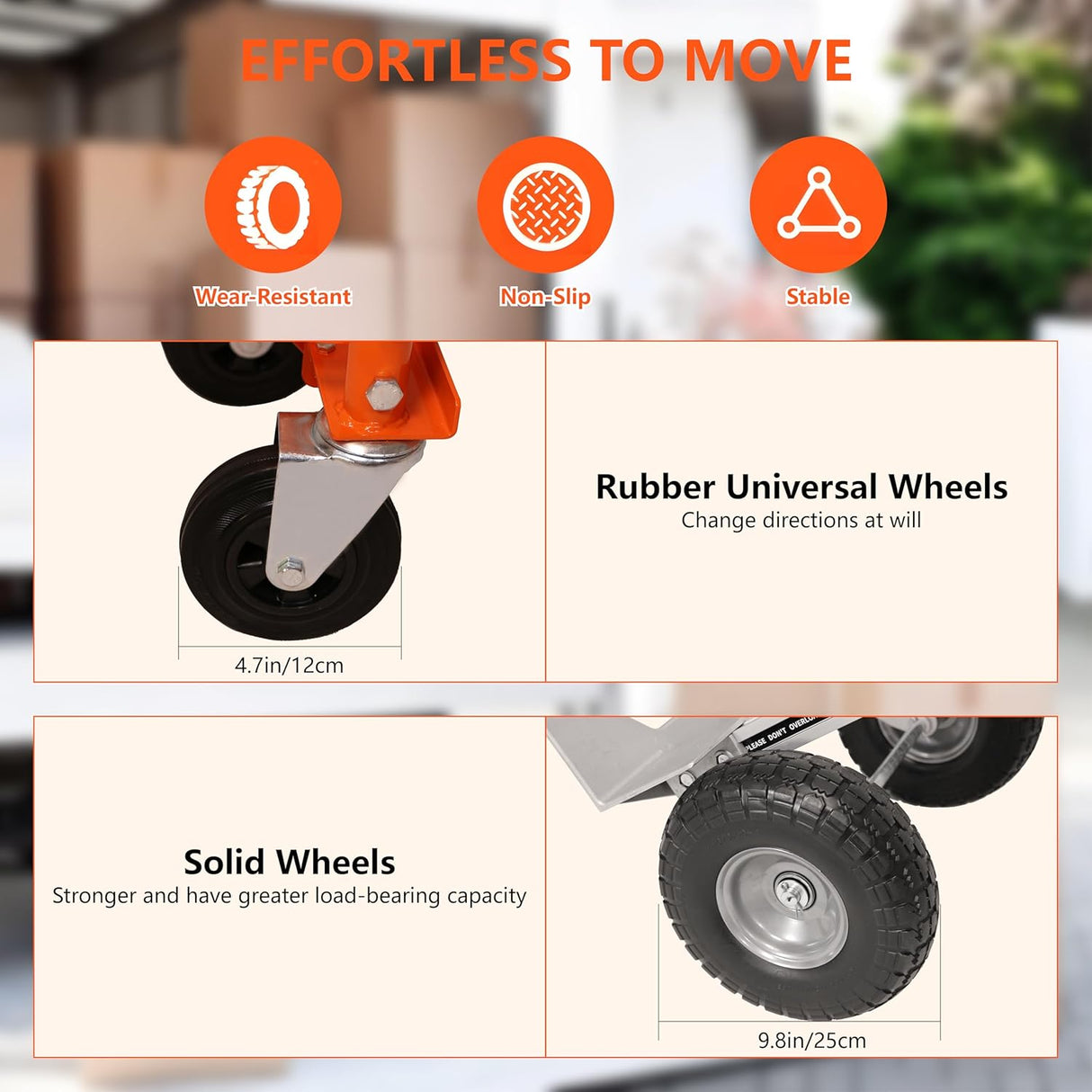 Carretilla Plegable 3 en 1, Capacidad 1000 lbs, Modelo Industrial