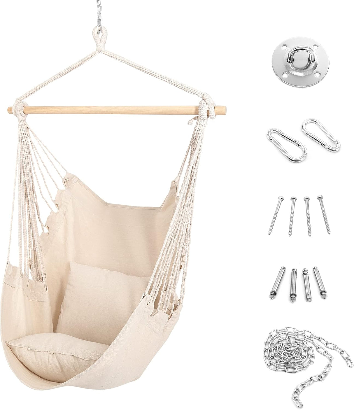 Hamaca colgante con cuerda de columpio SereneLife SLHMW33