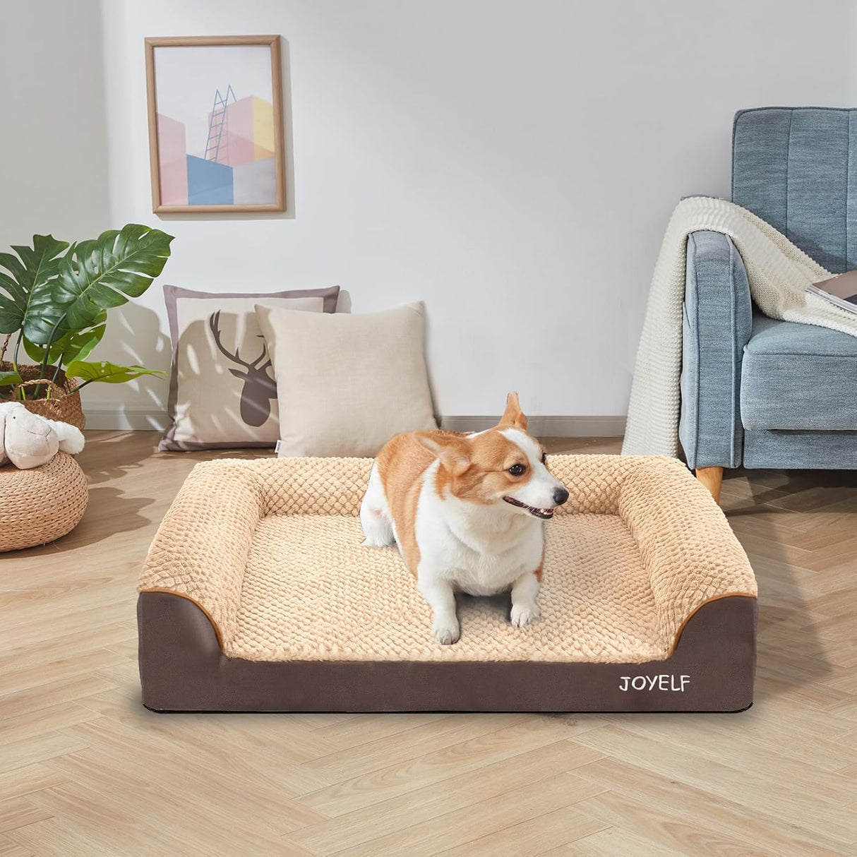 Cama Orthopédica para Perros Grandes JOYELF U-Shape Foam