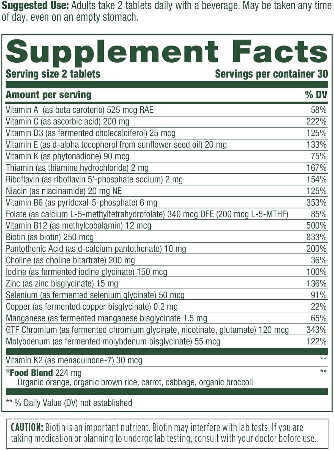 Suplemento MegaFood Multivitamínico para hombre de 40 años