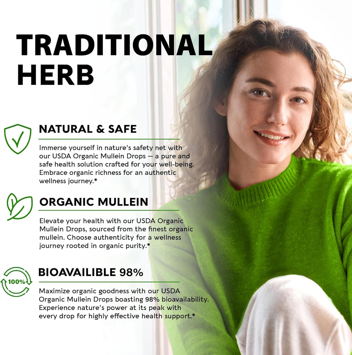 Suplemento Gotas de extracto de hoja de gordolobo limpieza