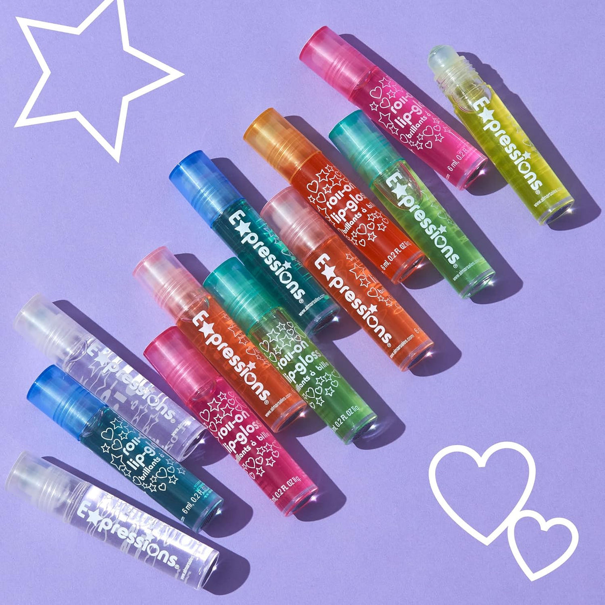 Juego de 24 brillos de labios enrollables Expressions girl