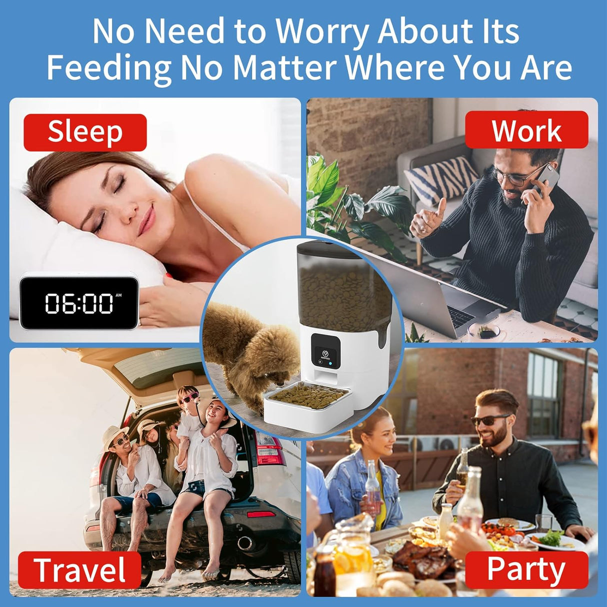 Comedero automático para gatos con control de aplicación