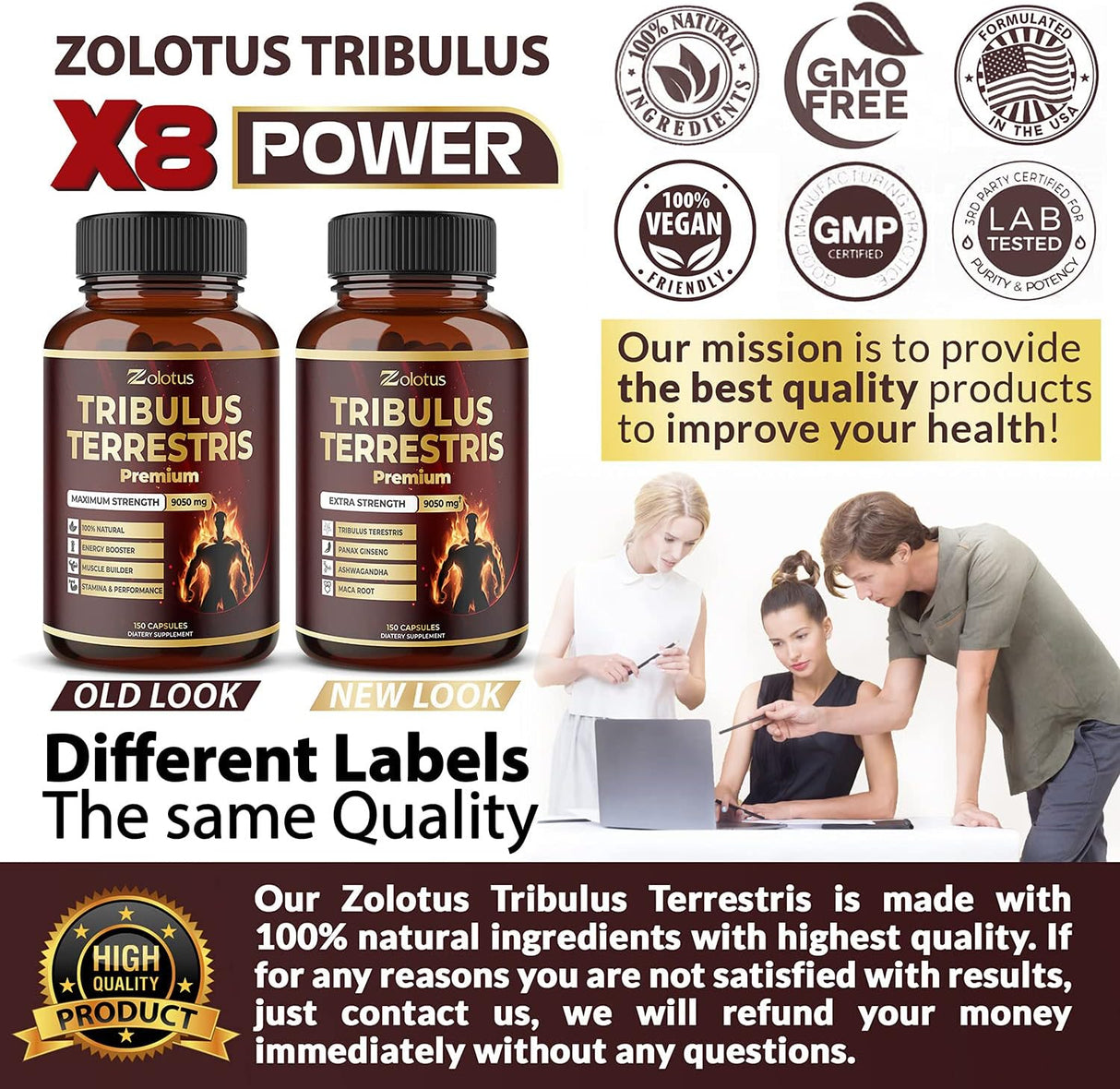 suministro de 5 meses 9050 mg cápsula energía