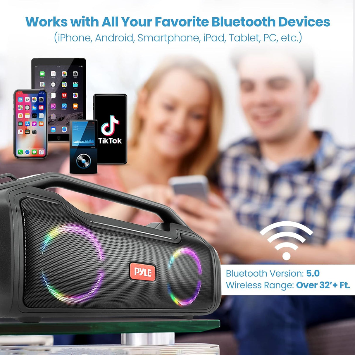 Parlante Portátil inalámbrico portátil PYLE-HOME PSBWP4