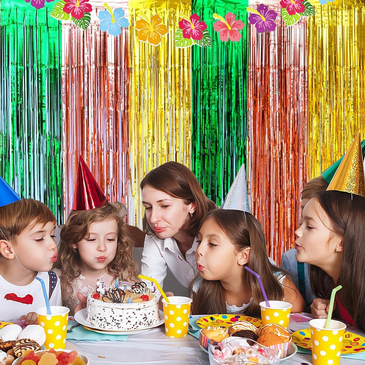 Decoraciones Fiesta Luau Hawaiana Tema Tropical Verano Cumpleaños