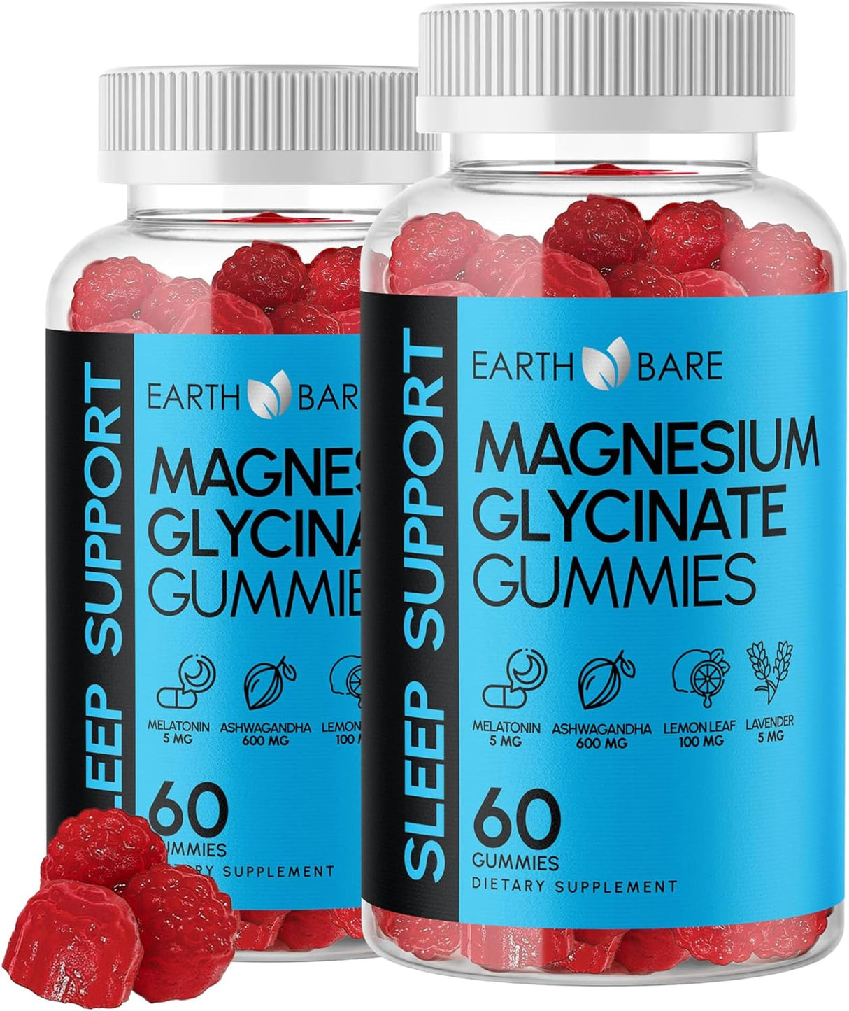 Gomitas de glicinato de magnesio, 120 extra fuerte