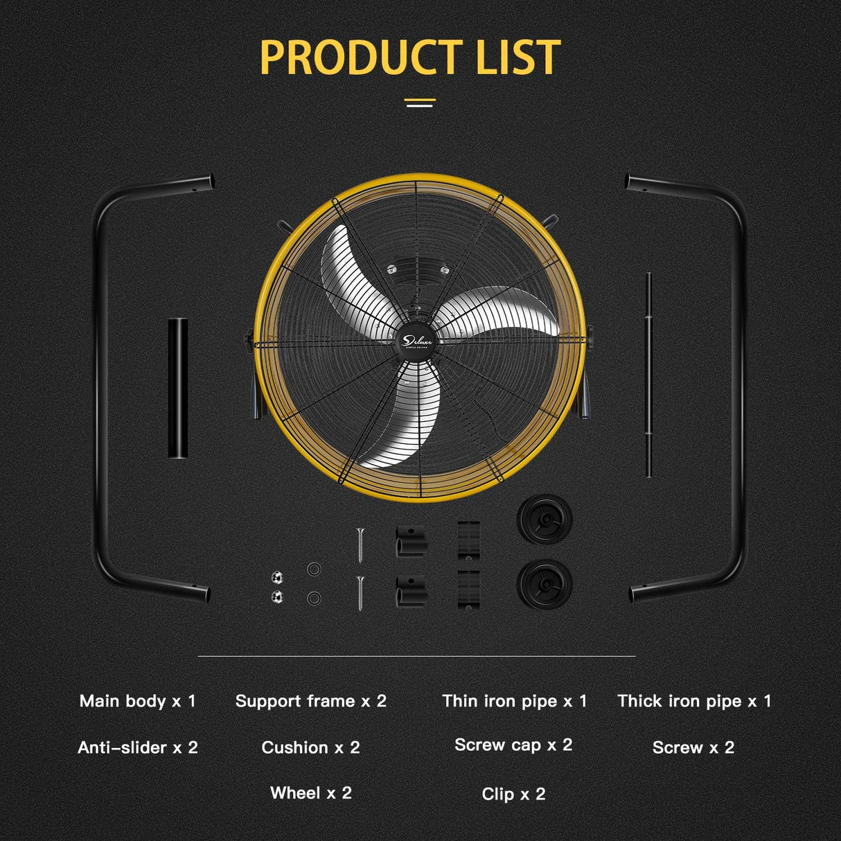 Ventilador Industrial Simple Deluxe 24 Metal, 3 Velocidades