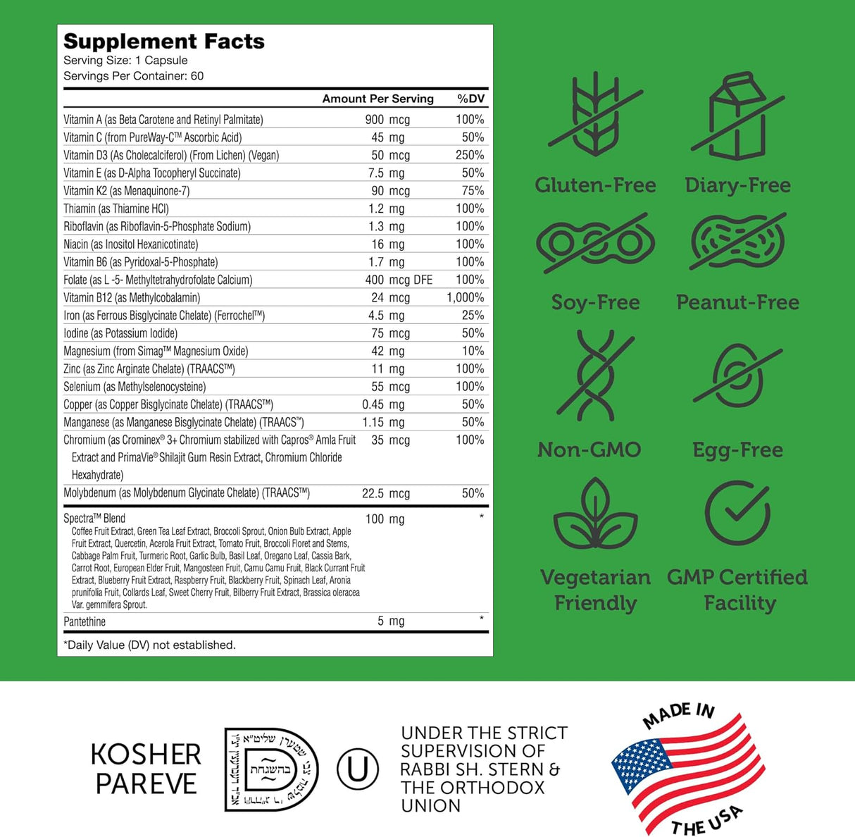 Suplemento Zahler Multivitamínico One Daily, multivitamínico