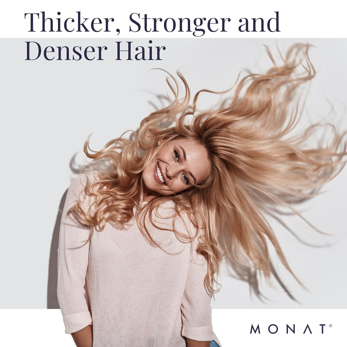 MONAT Acondicionador vegano para adelgazar el cabello.
