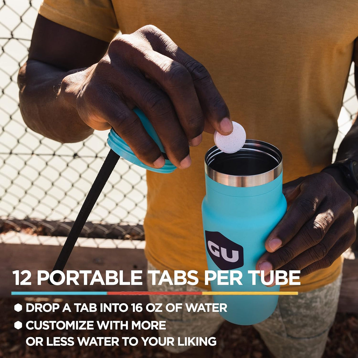 GU Hydration Tabletas Veganas, Sin Gluten, Sin Cafeína, 8 uds