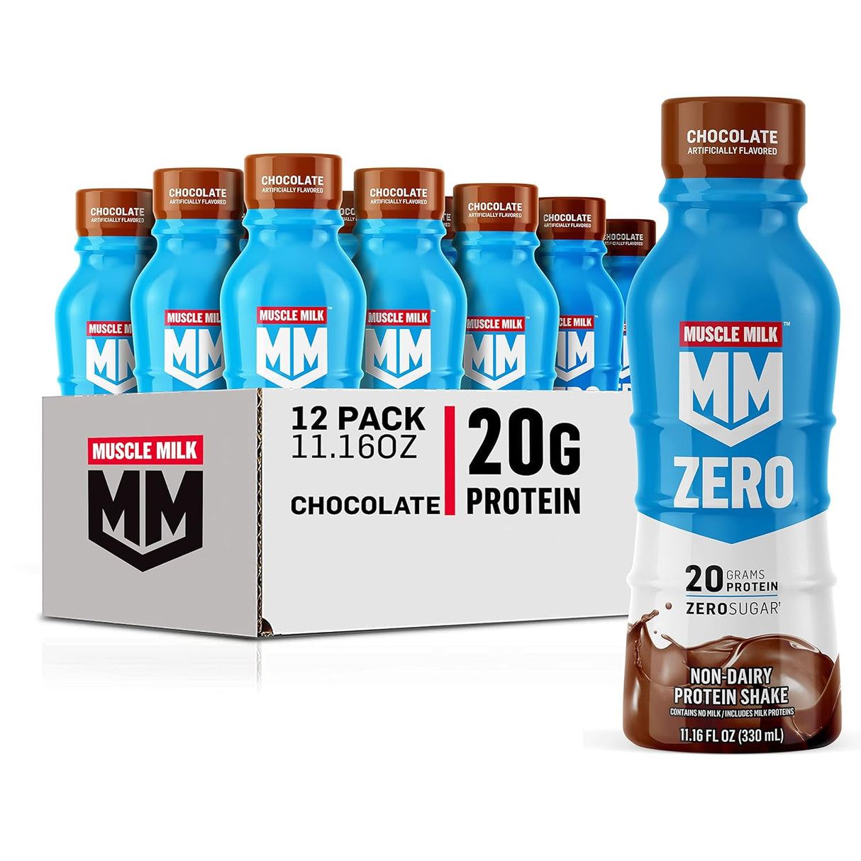 Suplemento Zero Protein Shake, chocolate 12 pack 0.03 onzas