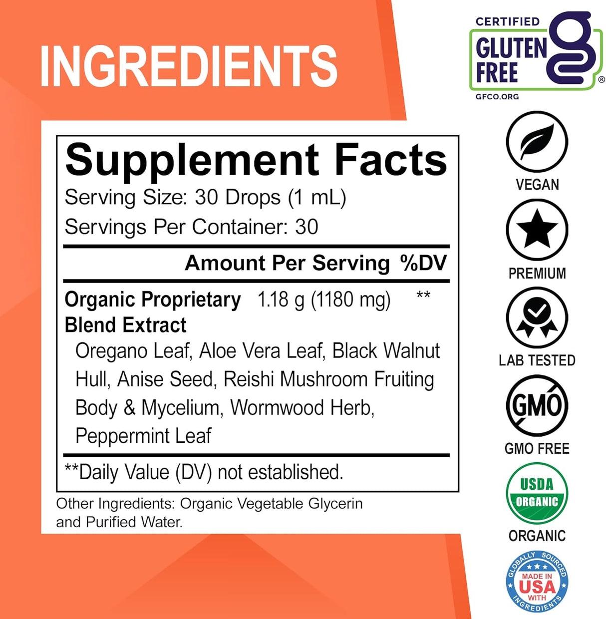 Candi Cleanse Suplemento Oregano y Wermut Orgánico 1 oz