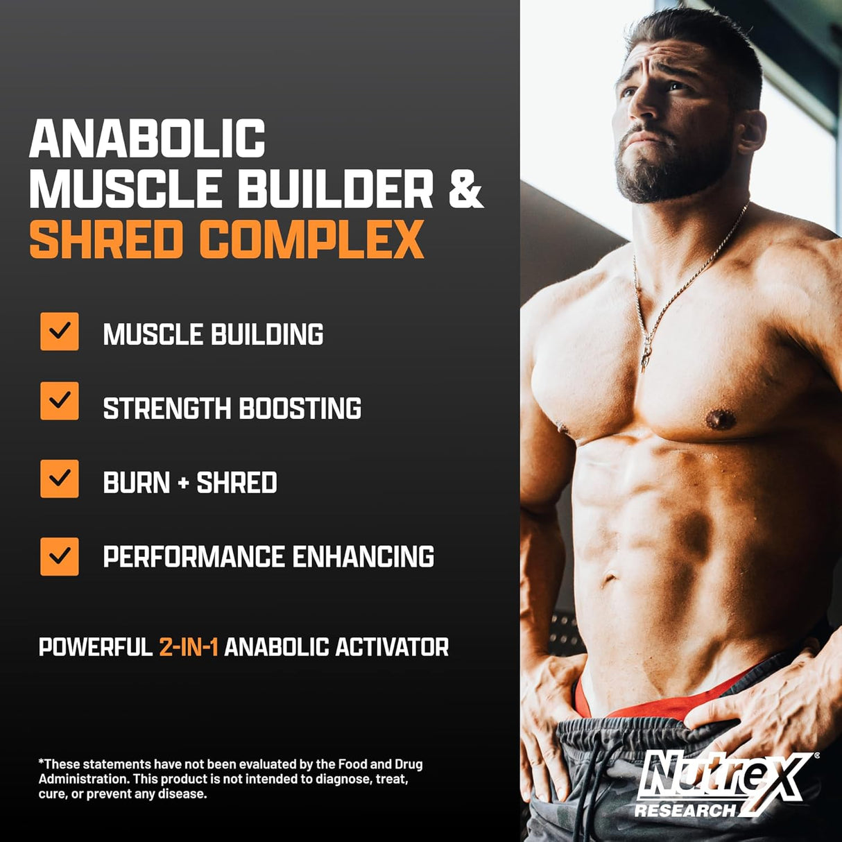 Nutrex Anabol Ripped: Suplemento Anabólico 2 en 1, 60 Caps