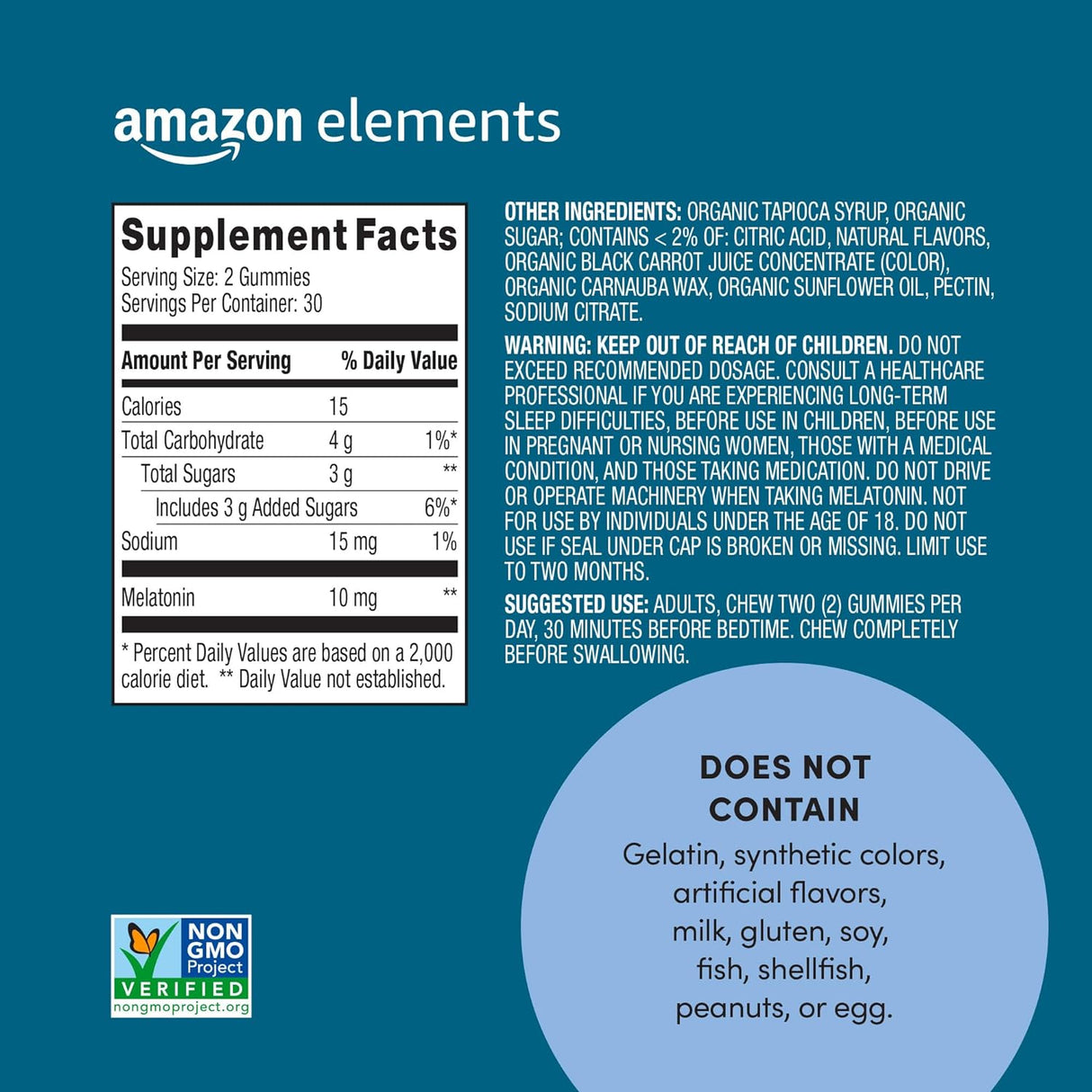 Gomitas apoya el sueño reparador de melatonina de 10 mg