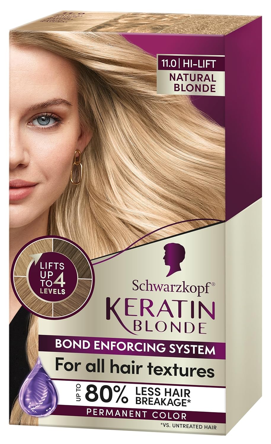 Tinte permanente de keratina - Rubio natural 11.0 Hi-Lift