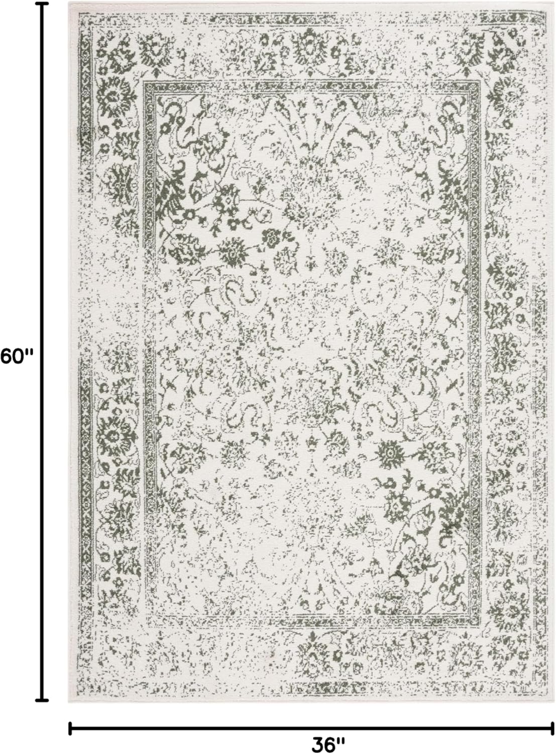 Alfombra Área Oriental Distressed, Fácil Cuidado, Modelo ADR109X-3