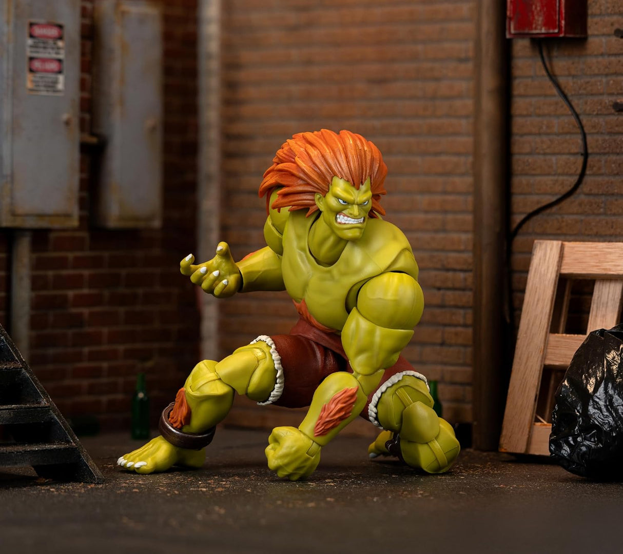 Figura Blanka Street Fighter II Jada, 1:12, articulada, accesorios, 7