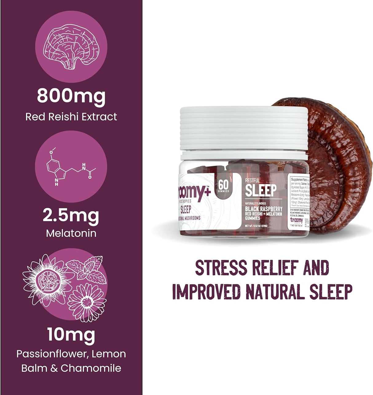 Tspacious Sleep Reishi - Gomitas de sueño reparador