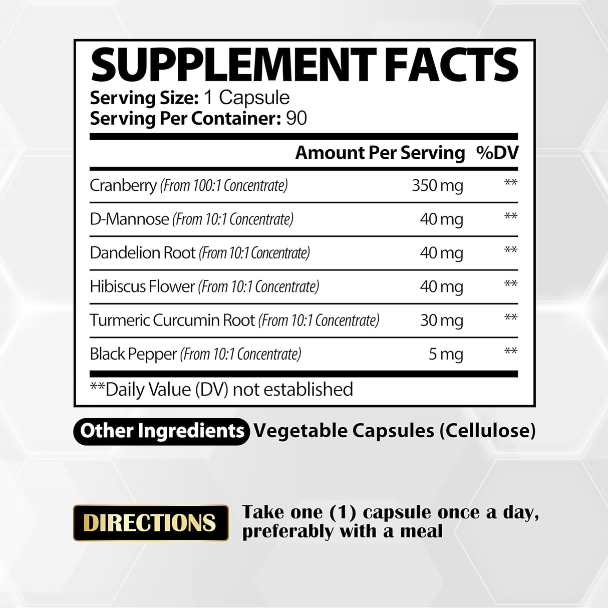 Suplemento e arándano 6 en 1 para mujeres Extractos herbales