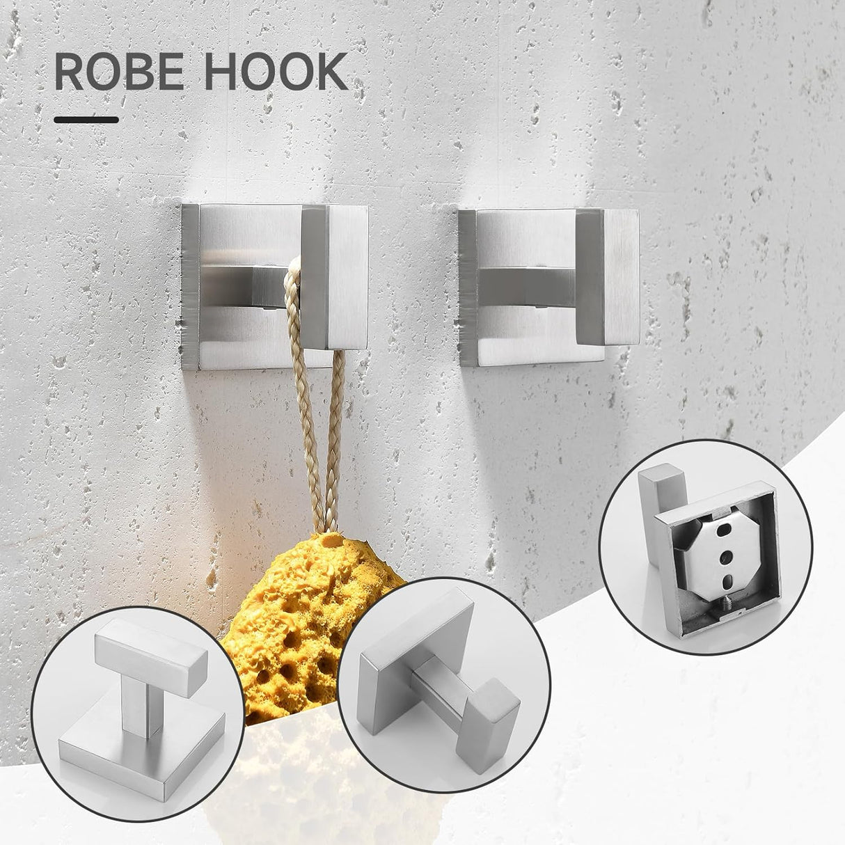 Juego de Accesorios de Baño Montados en Pared SUS304 5 Piezas