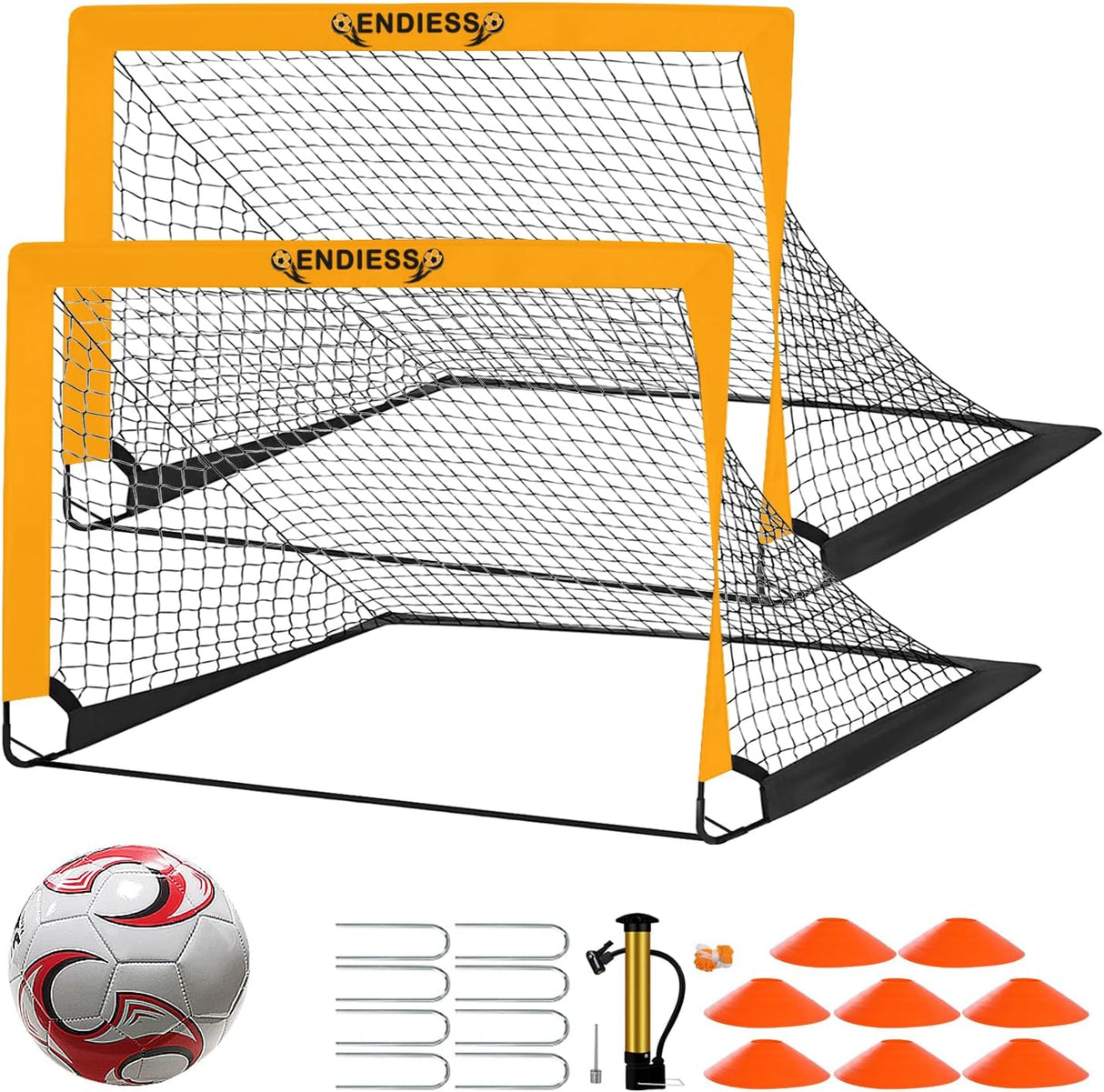 Juego de red de portería de fútbol plegable emergente