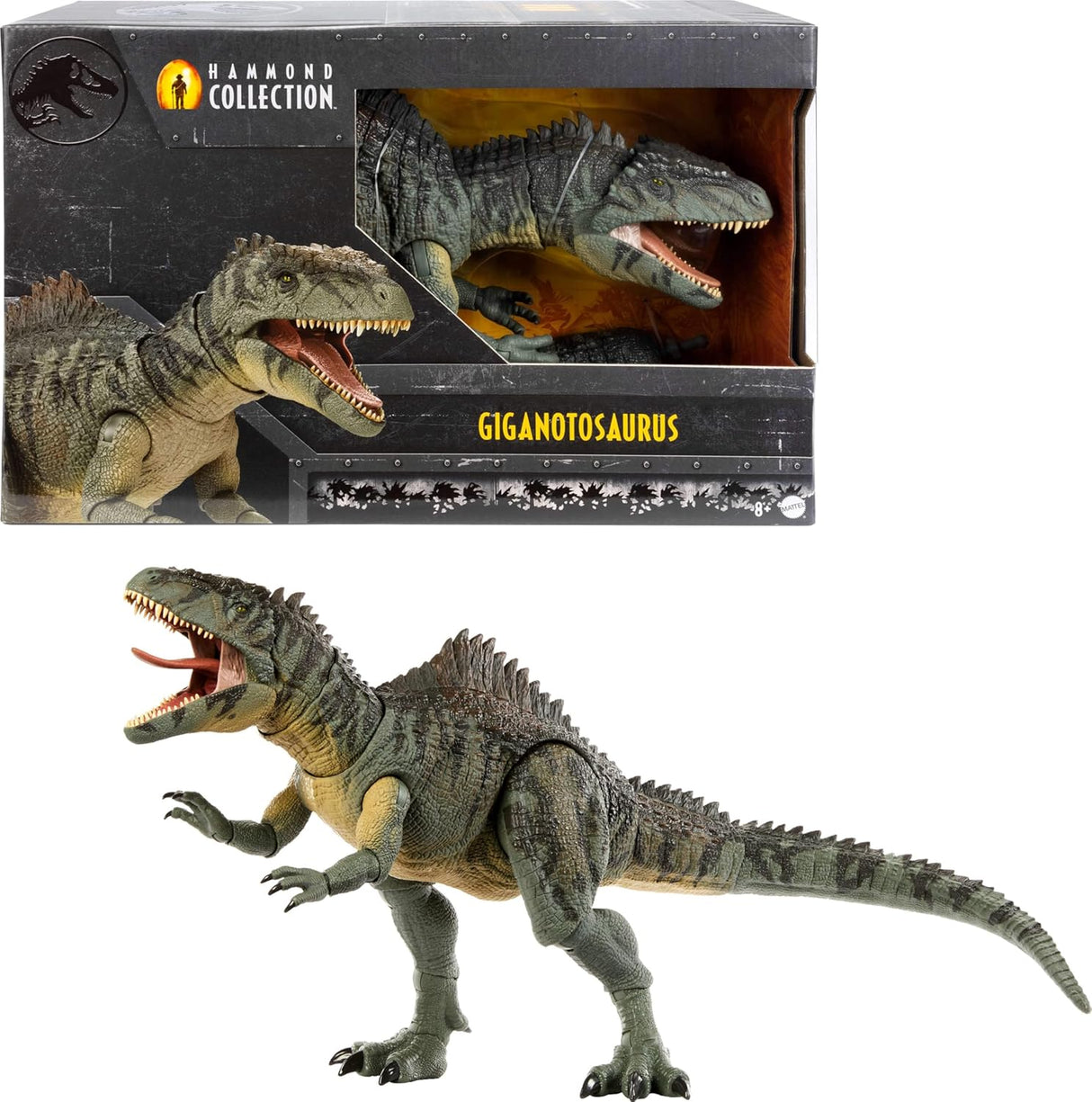 Figura Giganotosaurus Jurassic World, Mattel, 21 Articulaciones