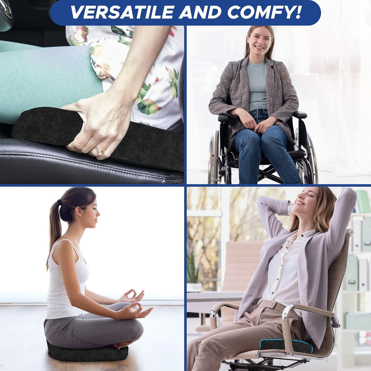 Cojín de Espuma EcoNour para Dolor de Espalda y Cola