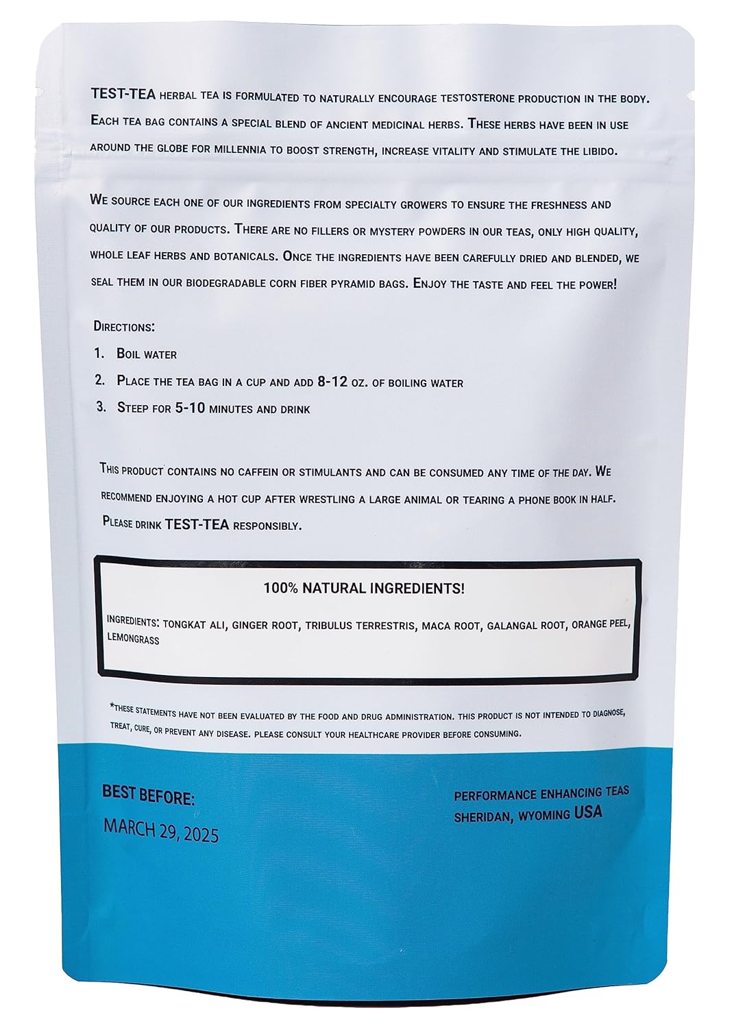 Suplementos Té de hierbas que aumenta la testosterona 20 und