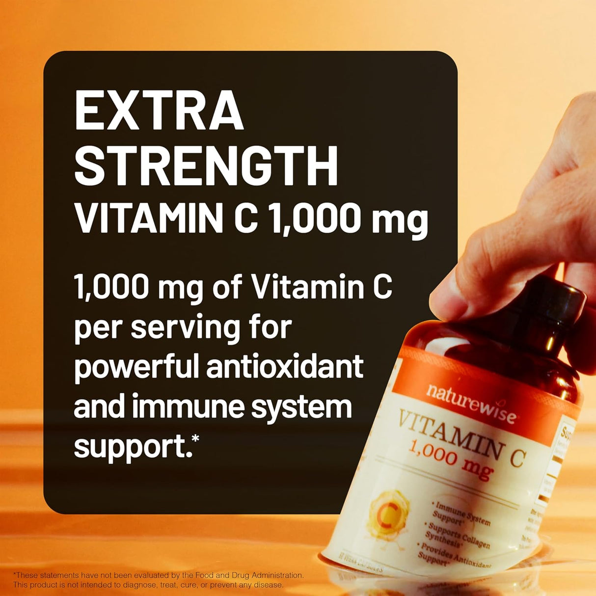 VitaminC 1000mg NatureWise - Vegano, Antioxidante, 60 cápsulas