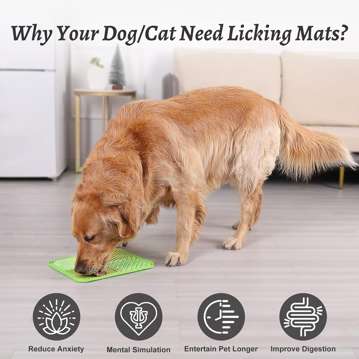 Alfombrilla tipo comedero de lamer para perros y gatos