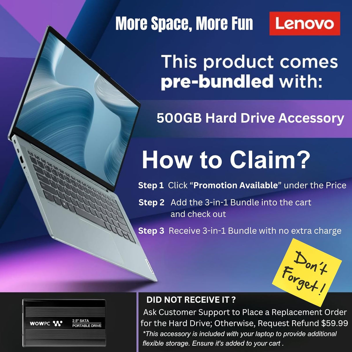 Laptop Lenovo Ideapad 14, Intel Pentium N5030, 4GB RAM