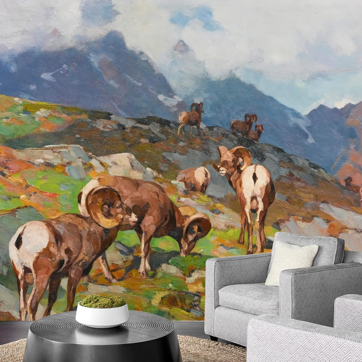 IDEA4WALL Adhesivo mural removible para pared, cordillera