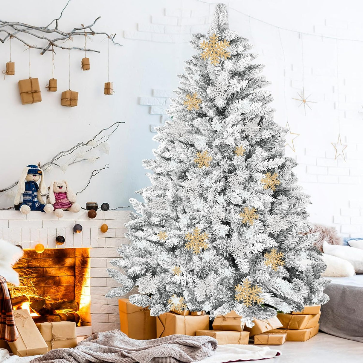 Árbol de Navidad Artificial SUNCROWN 6ft Premium con 1000 ramas