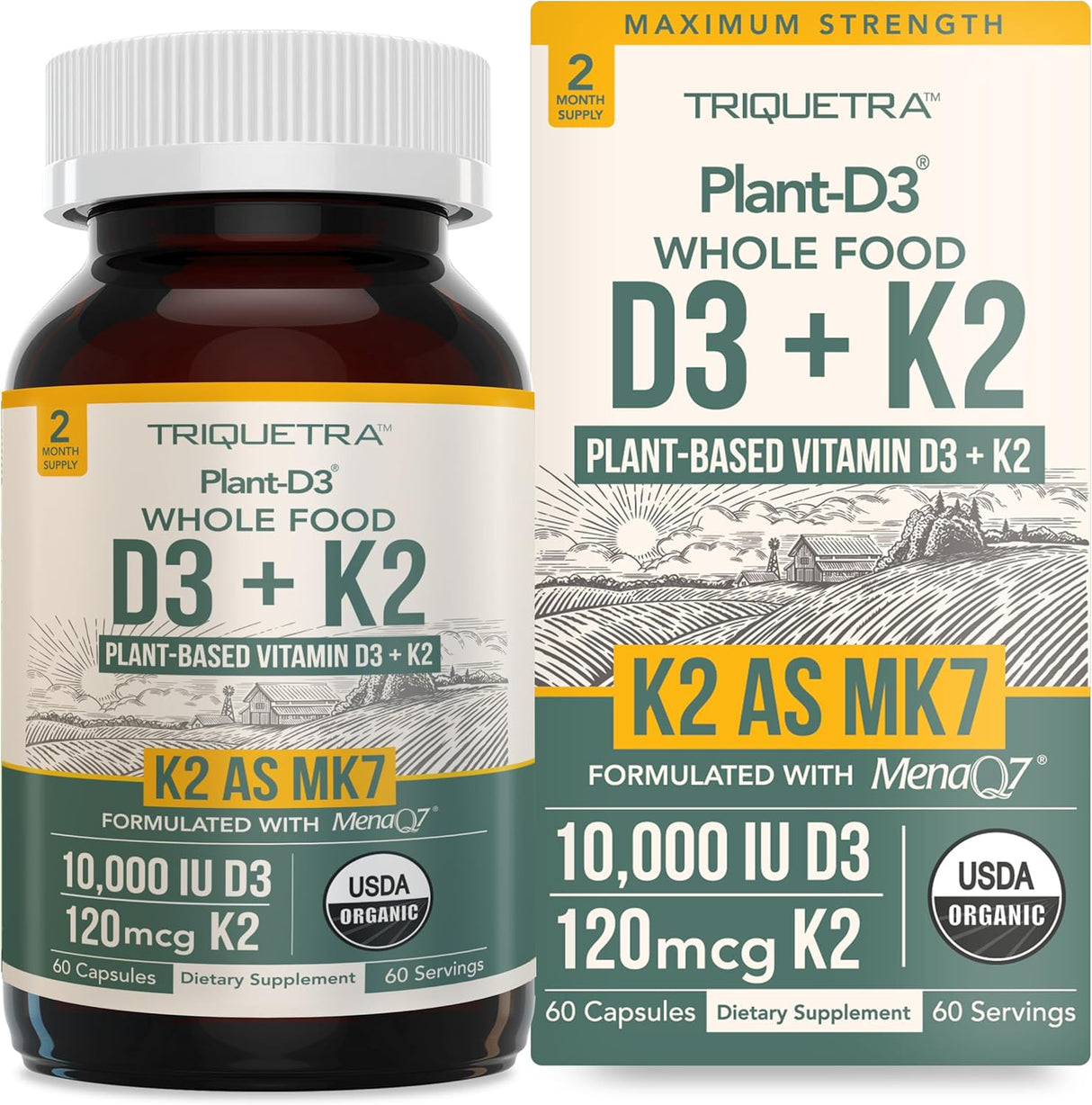 D3 + K2 Orgánico con MenaQ7® | 60 cápsulas