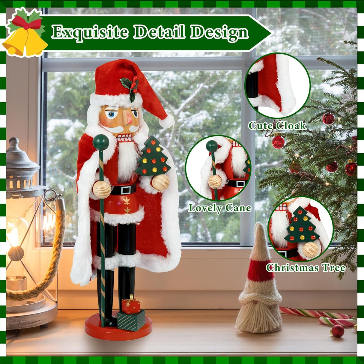 Figuras de Navidad - Decoraciones de Madera - 14 Pulgadas - Set