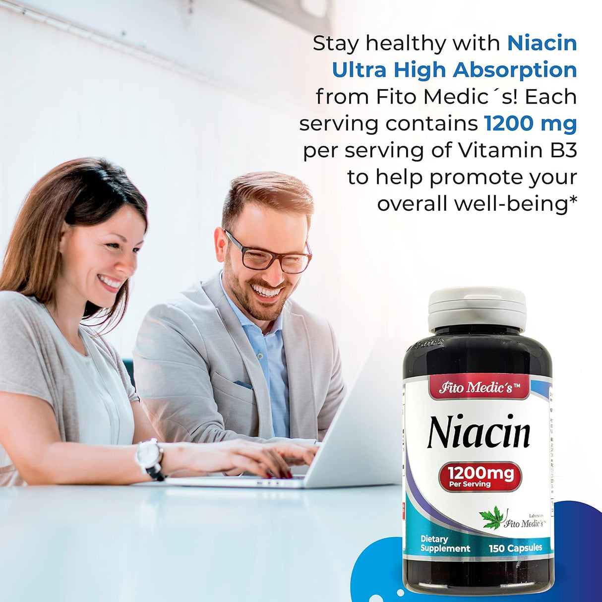 Suplemento Niacina - Vitamina B3 - 1200 mg 150 cáp