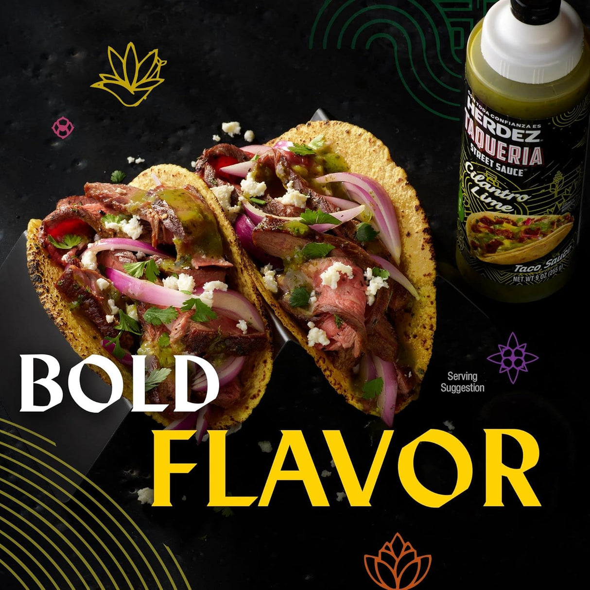 Salsas HERDEZ Taquería, Habanero, Verde, Roja, 6 Pack 9 oz