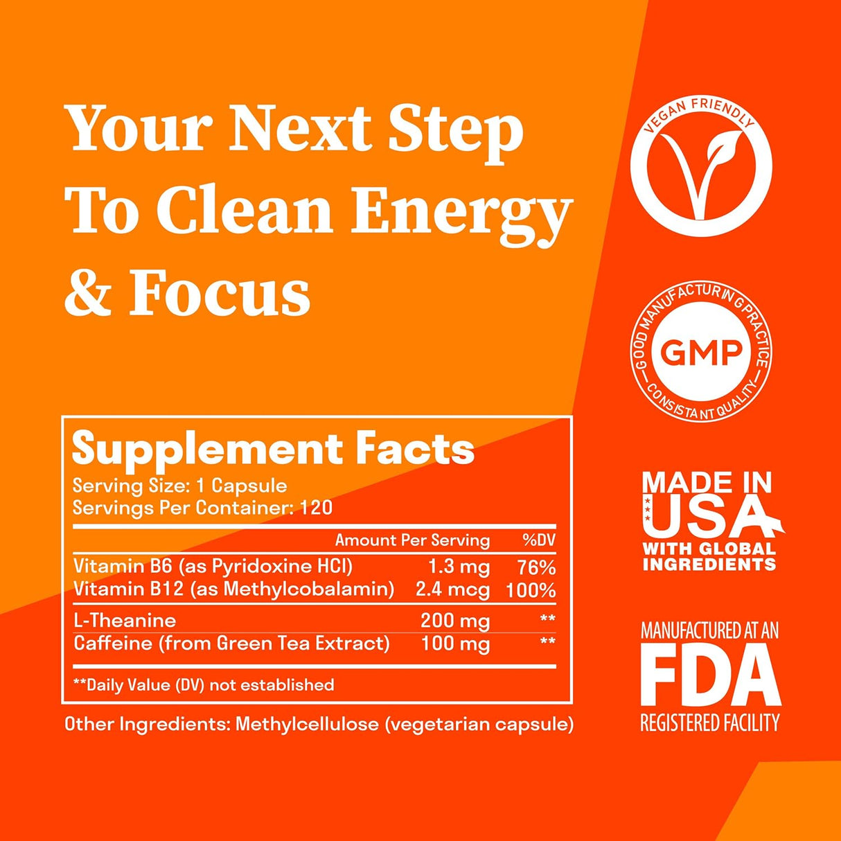 Suplemento concentrado de cafeína L-teanina Cafeína 100 mg