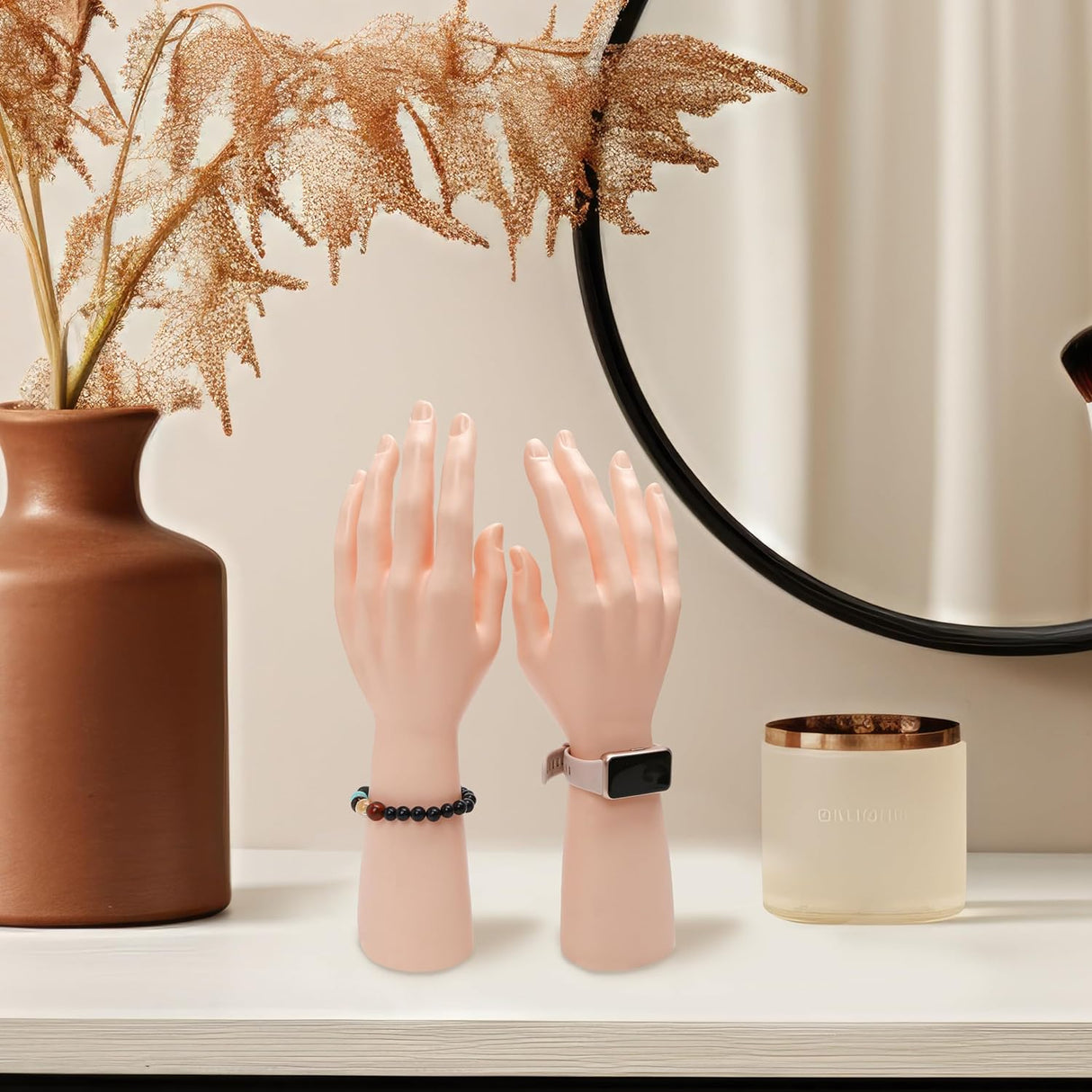 Par de Manos de Maniquí para Joyería - Soporte para Anillos