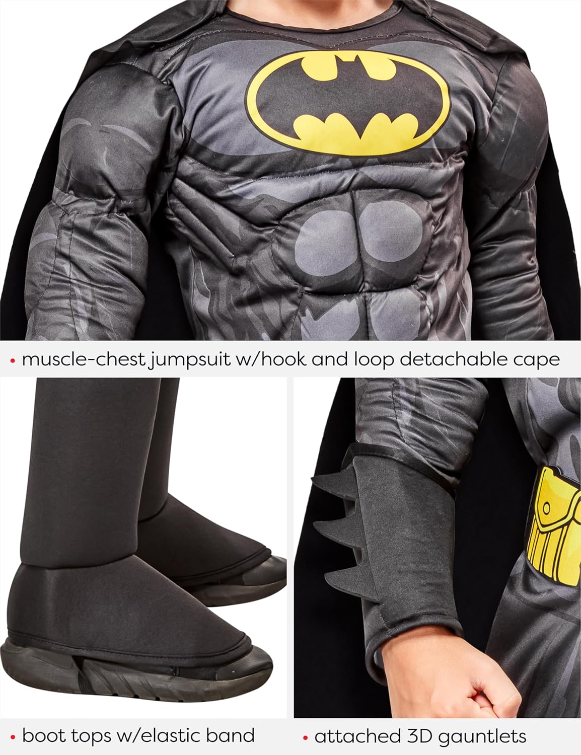 Disfraz Deluxe Batman para niño Rubie's, DC Comics, talla infantil