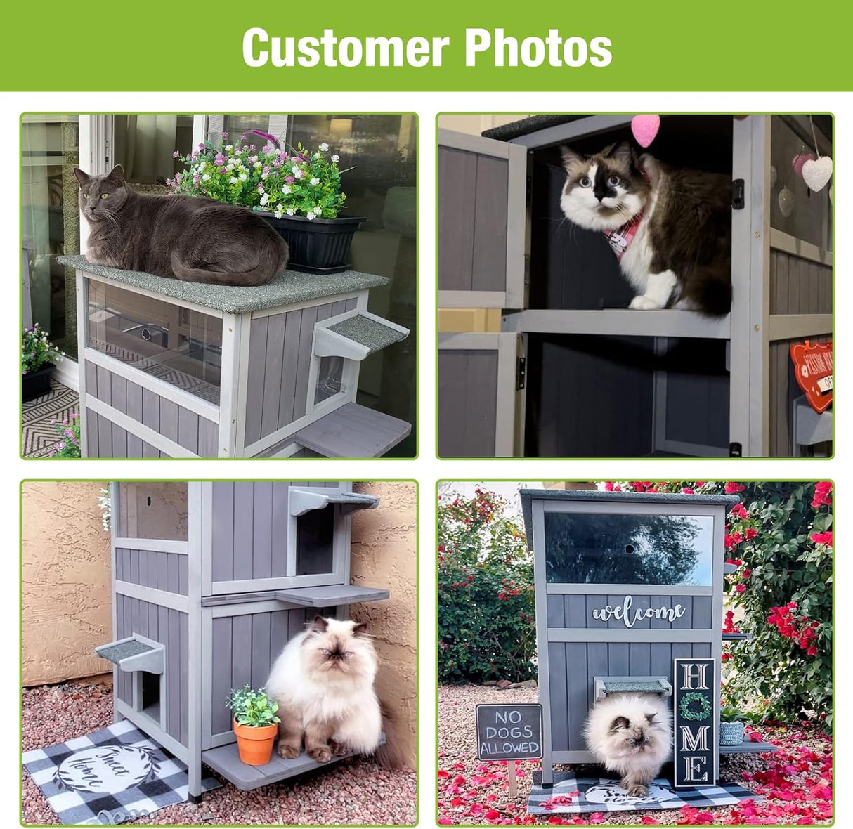 Casa para gatos GUTINNEEN refugio exterior impermeable modelo