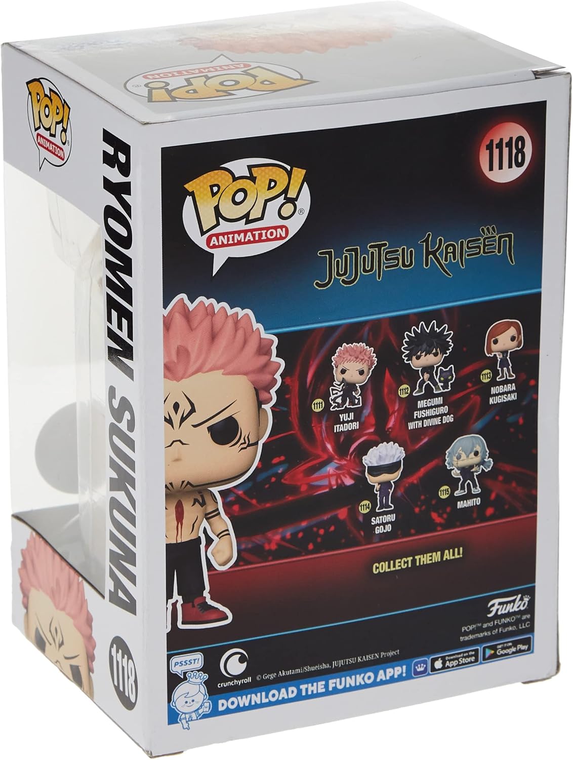 Figurita Sukuna Funko Jujutsu Kaisen 9 cm con corazón