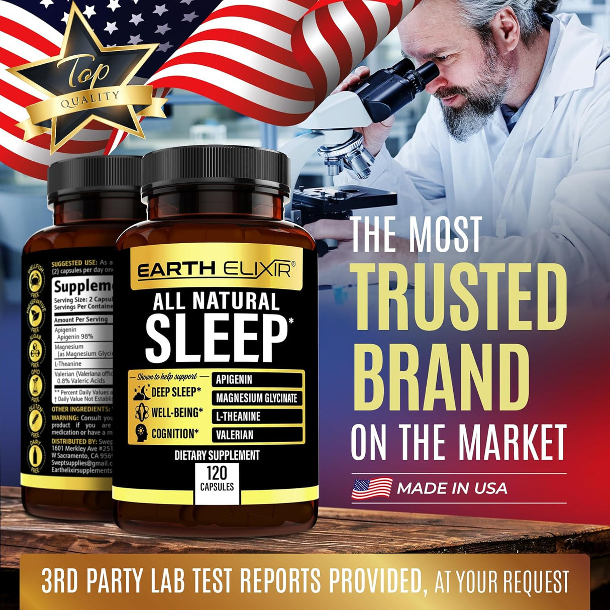 Earth Elixir Ayuda para dormir 4 en 1 120 cápsulas